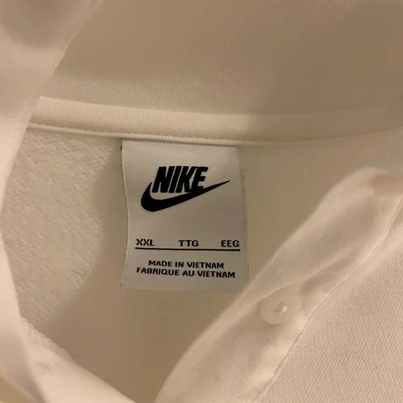 Nike Womens Classic White Tunic Mock Neck Sweatshirt XXL - Picture 2 of 4